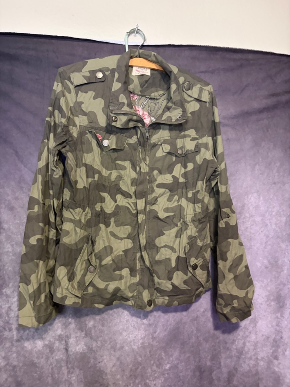 Ashley By 26 International Women's Camouflage Utility Jacket - Olive